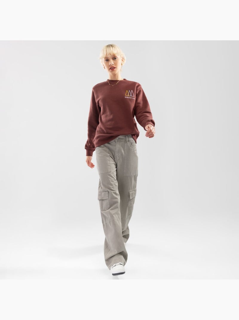 Sudadera de cuello redondo mujer lifestyle mujer tents-w Marrón - Kiabi