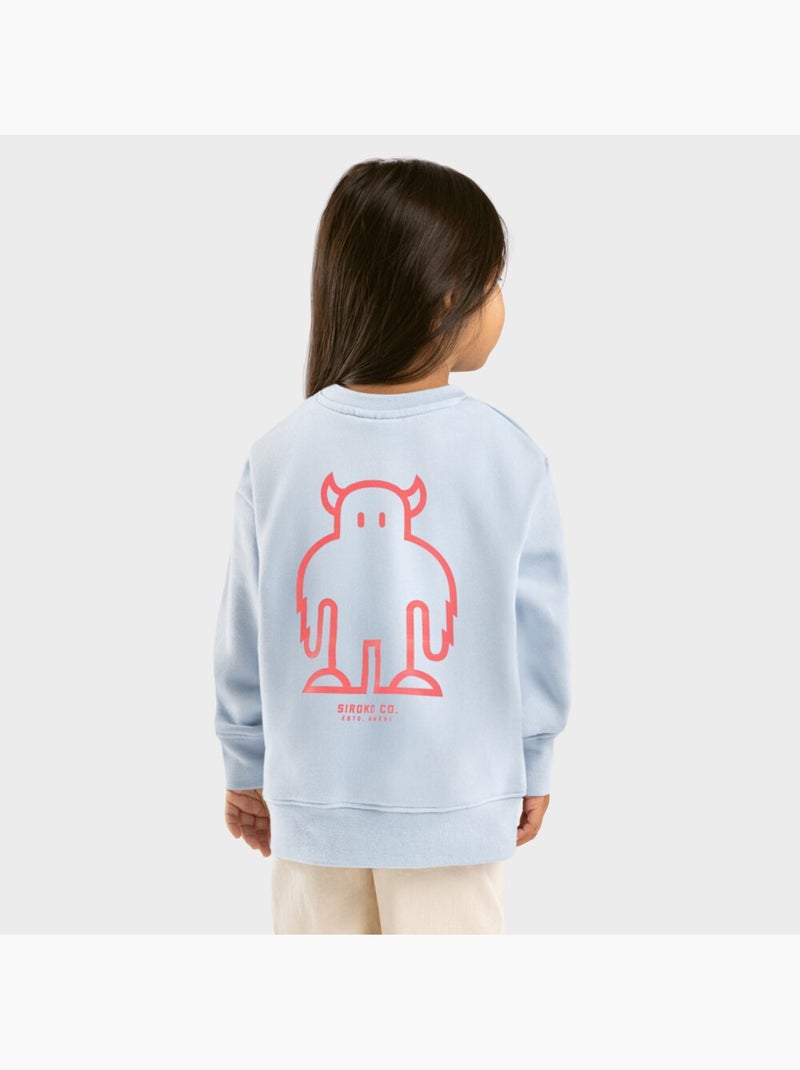 Sudadera de cuello redondo niña lifestyle niños y niñas gummy-g Azul - Kiabi