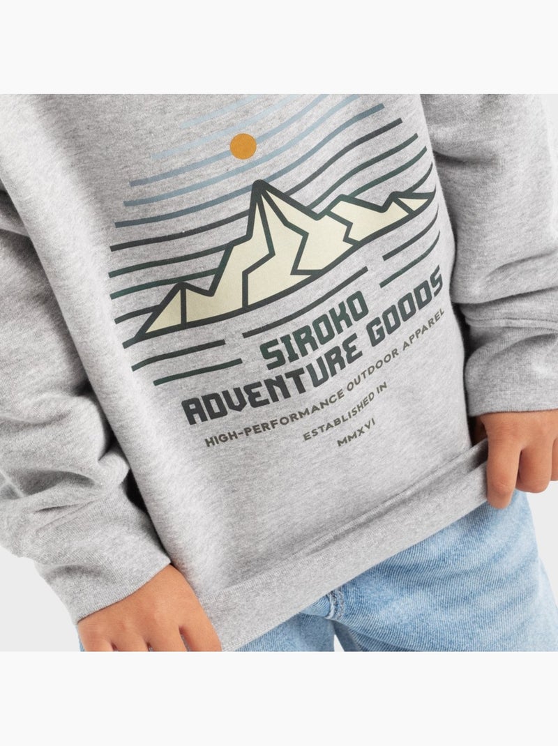 Sudadera de cuello redondo niña lifestyle niños y niñas progress-g Blanco Gris - Kiabi