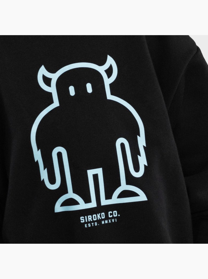 Sudadera de cuello redondo niño lifestyle niños y niñas furry Negro - Kiabi