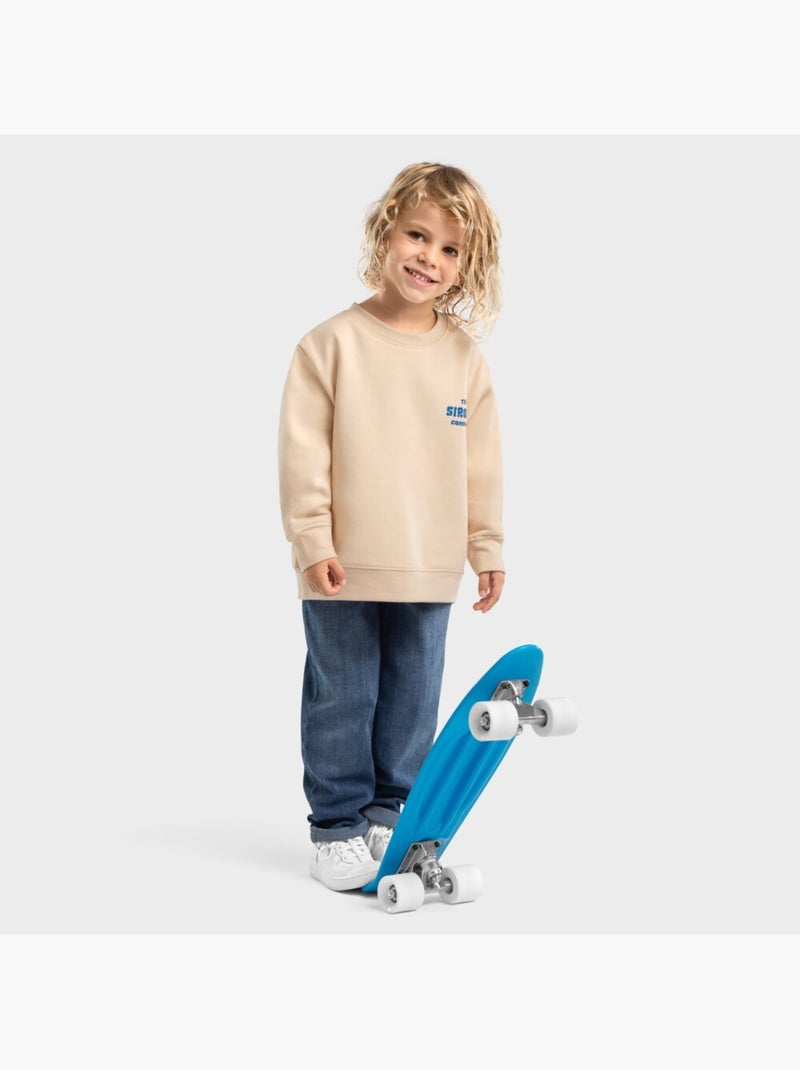 Sudadera de cuello redondo niño lifestyle niños y niñas gang Beige - Kiabi