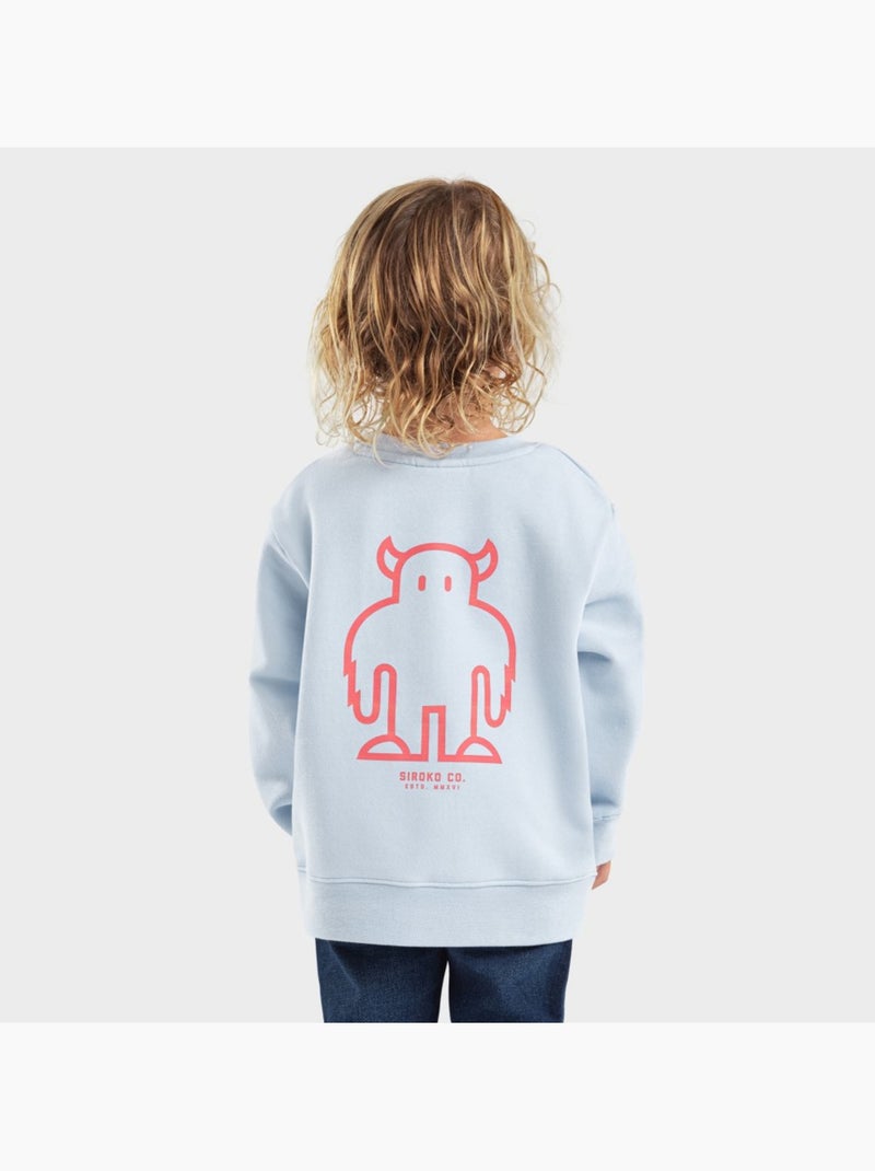 Sudadera de cuello redondo niño lifestyle niños y niñas gummy Azul - Kiabi