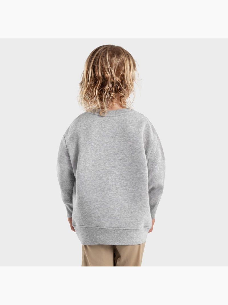 Sudadera de cuello redondo niño lifestyle niños y niñas progress Blanco Gris - Kiabi