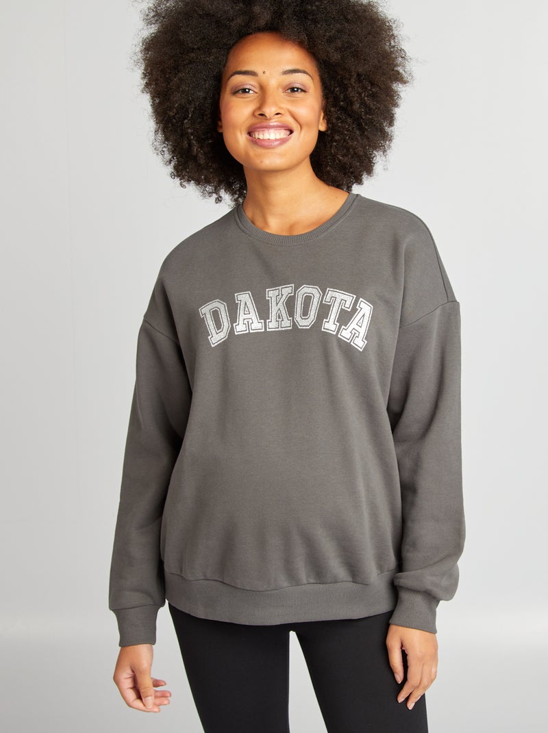 Sudadera de cuello redondo 'Only Maternity' GRIS - Kiabi