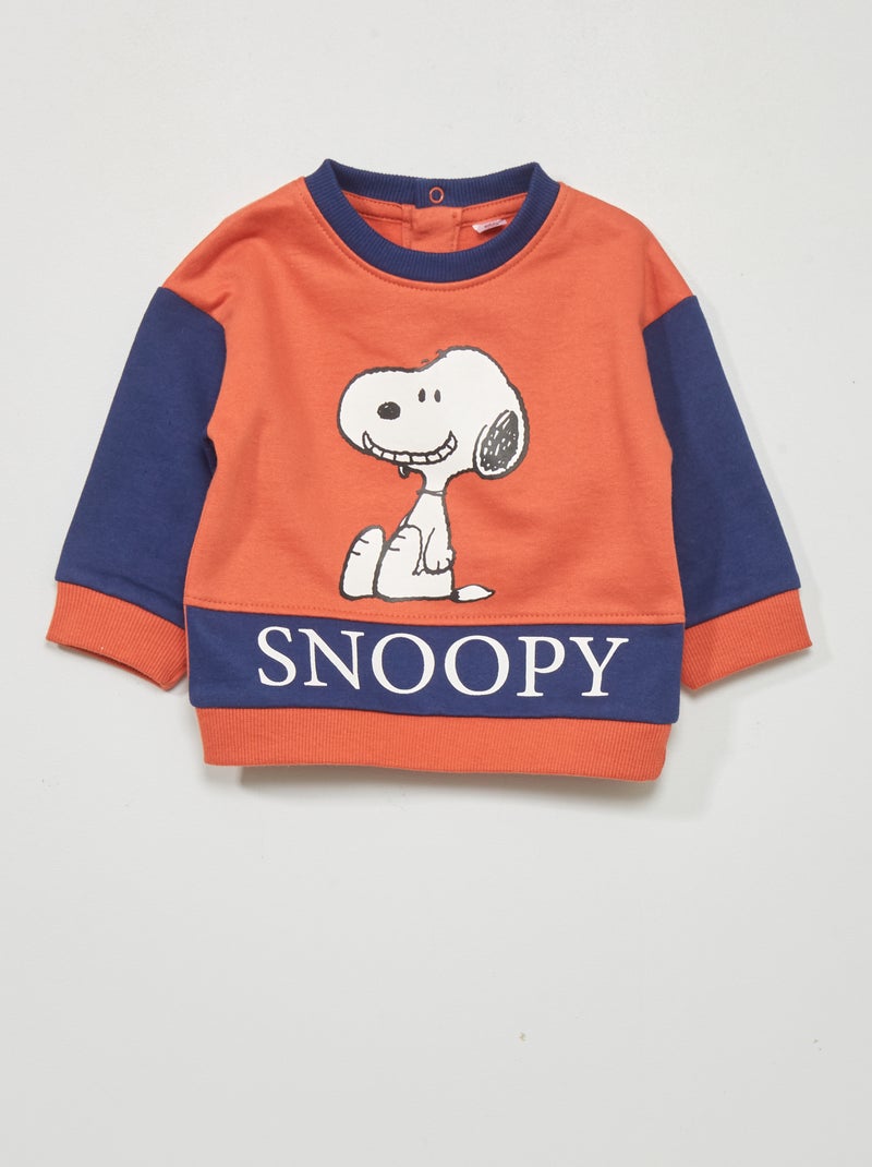 Sudadera de cuello redondo 'Snoopy' NARANJA - Kiabi