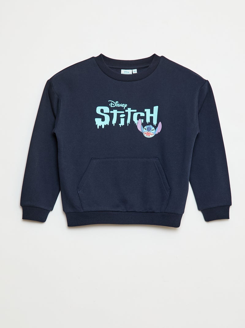 Sudadera de cuello redondo 'Stitch' Azul - Kiabi