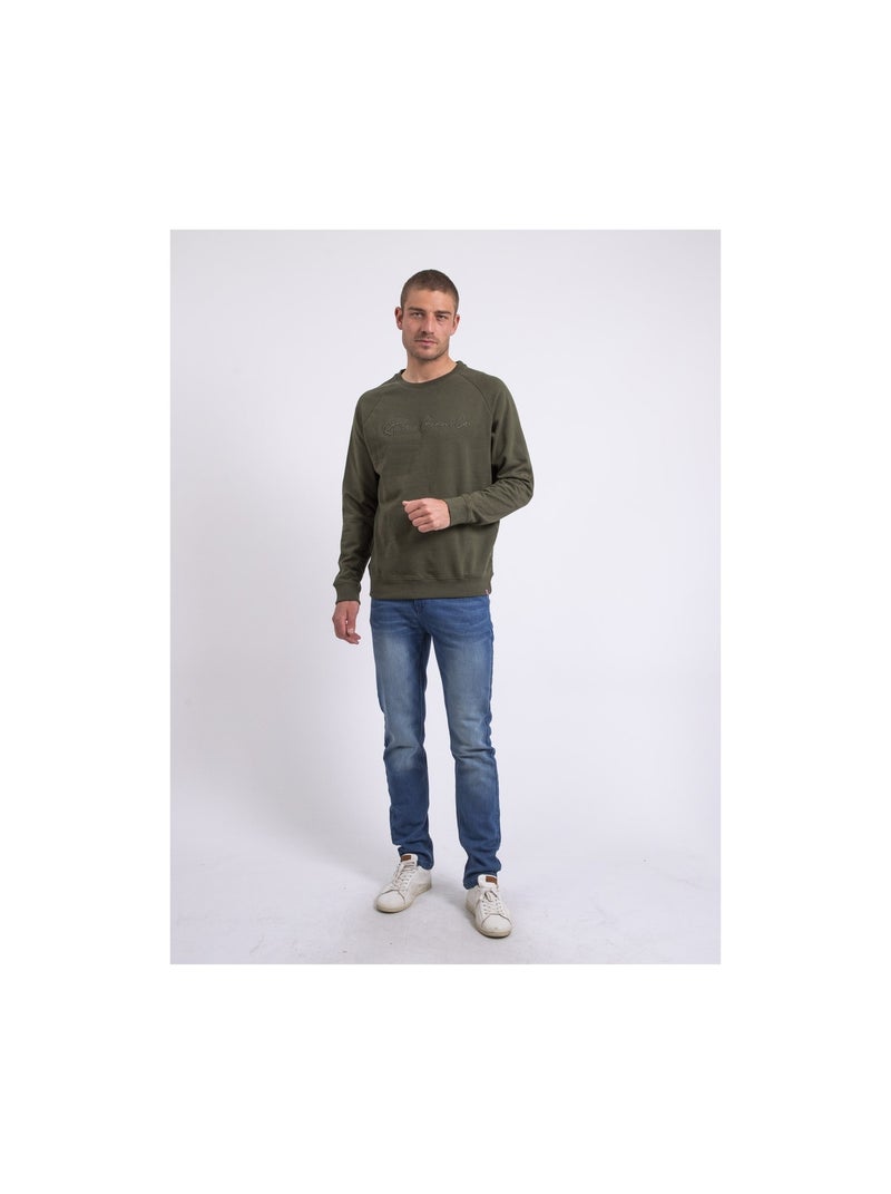 Sudadera de cuello redondo WINAMOK Caqui - Kiabi