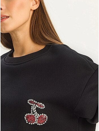 Sudadera de cuello redondo y corte relajado con bordado lucci