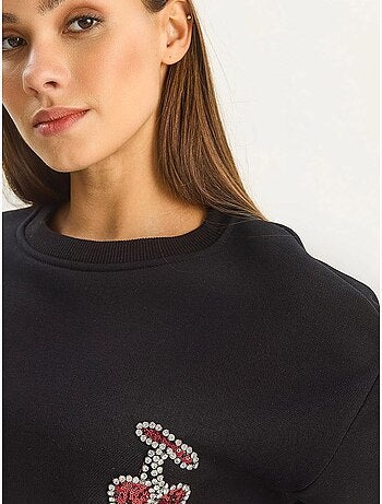 Sudadera de cuello redondo y corte relajado con bordado lucci
