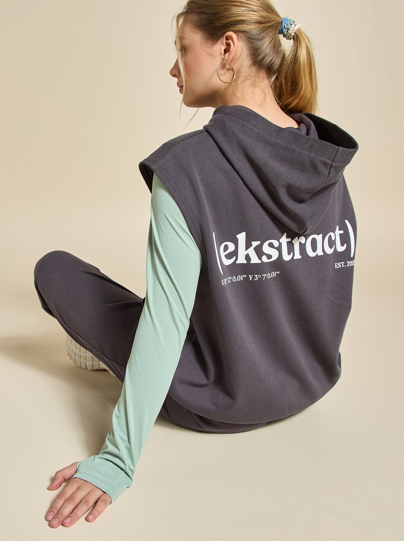 Sudadera de deporte sin mangas - (ekstract) Negro - Kiabi