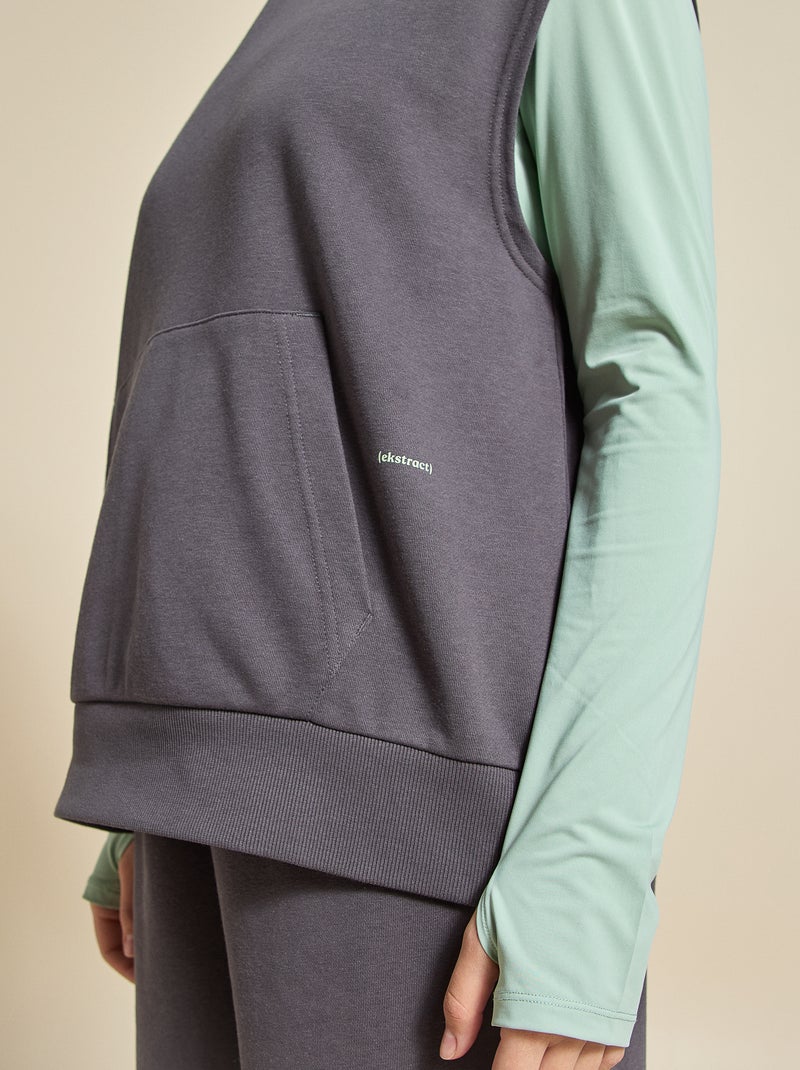 Sudadera de deporte sin mangas - (ekstract) Negro - Kiabi