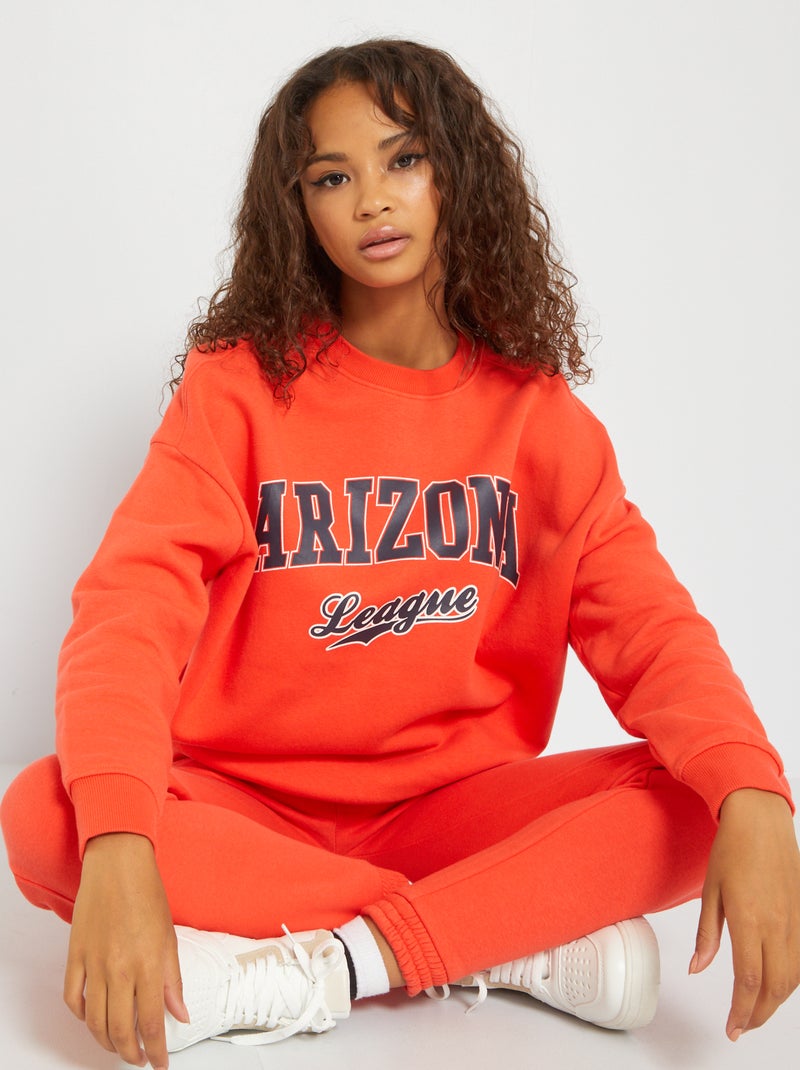 Sudadera de felpa 'Arizona' NARANJA - Kiabi