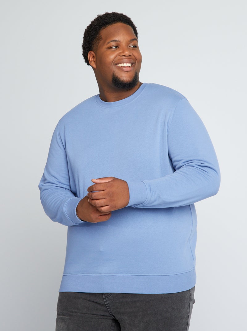 Sudadera de felpa azul gris - Kiabi