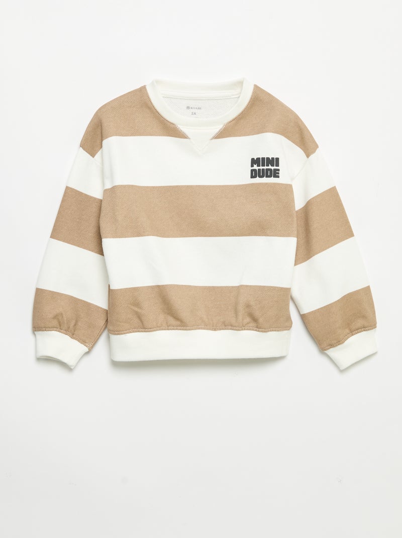 Sudadera de felpa Beige - Kiabi