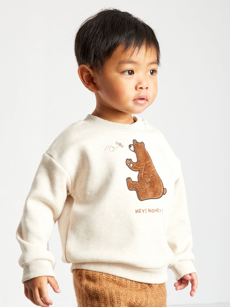 Sudadera de felpa BEIGE - Kiabi