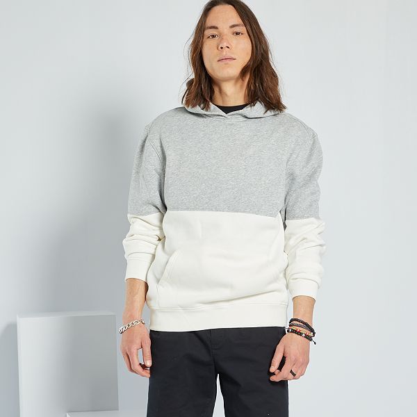 Sudadera de felpa bicolor con capucha Hombre talla S-XXL - GRIS - Kiabi -  15,00€