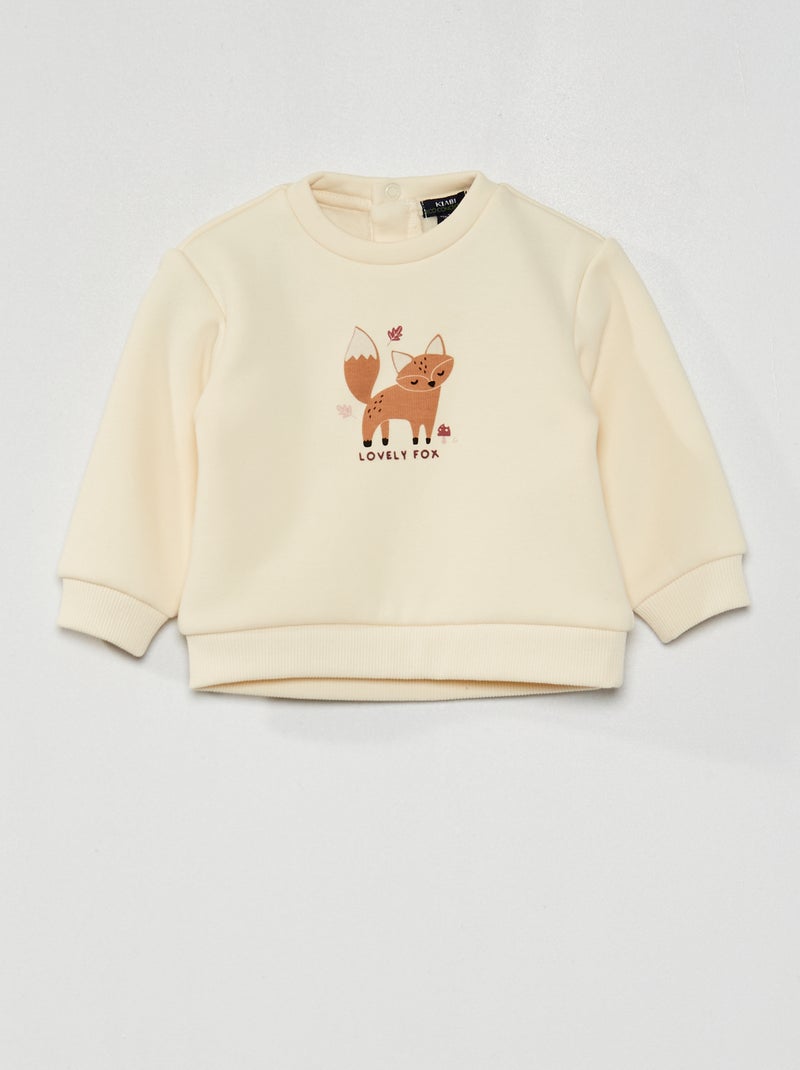 Sudadera de felpa BLANCO - Kiabi