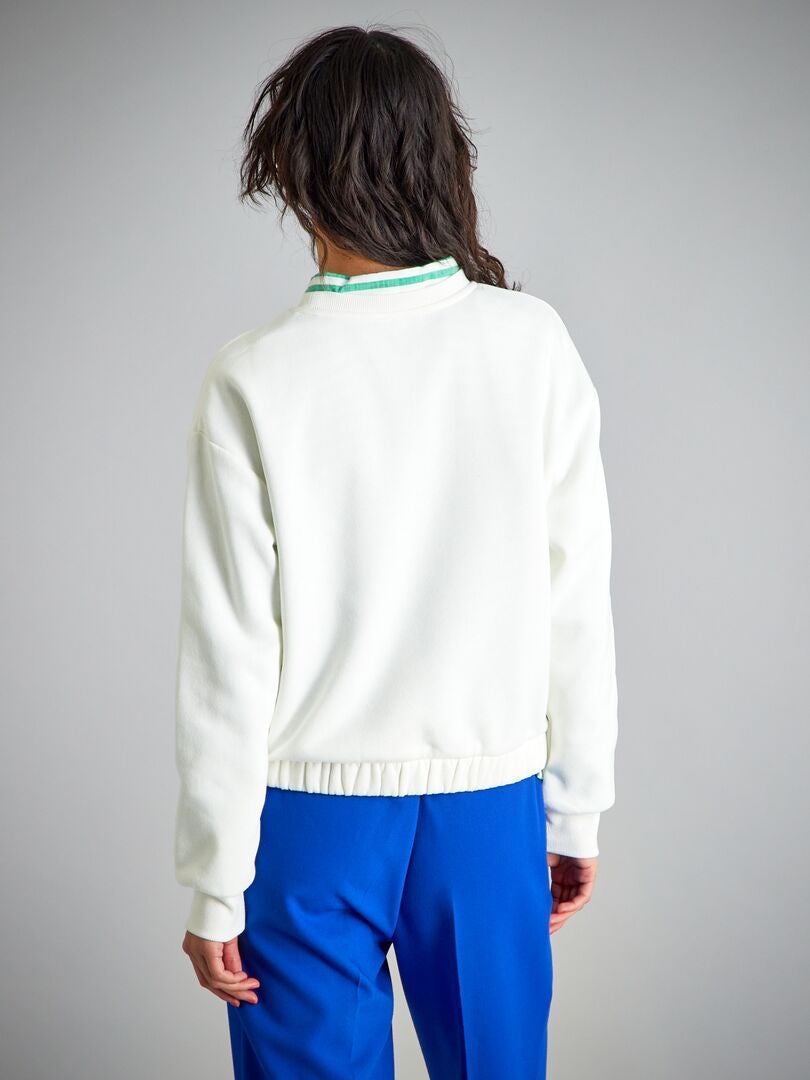 Sudadera de felpa BLANCO - Kiabi