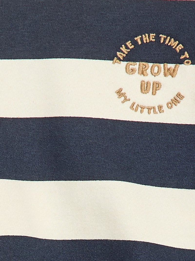 Sudadera de felpa bordada Azul - Kiabi