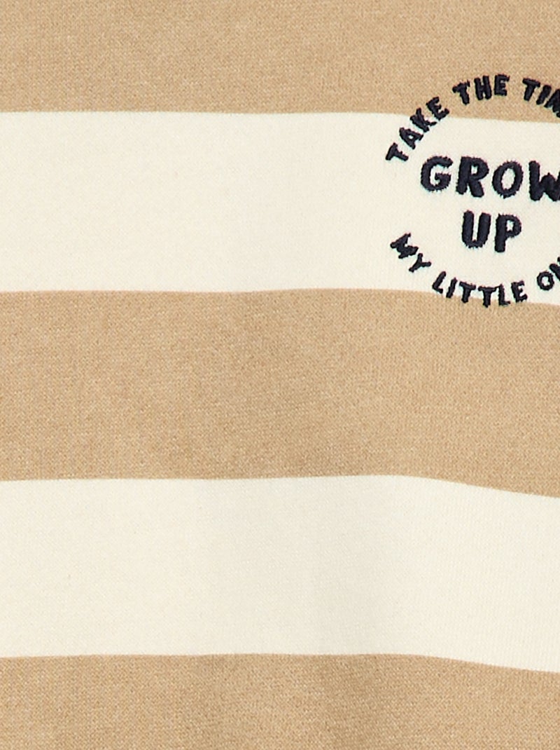 Sudadera de felpa bordada Blanco - Kiabi