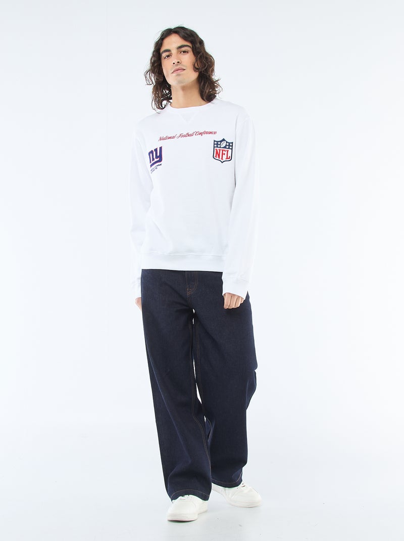 Sudadera de felpa bordada 'NFL' Blanco - Kiabi