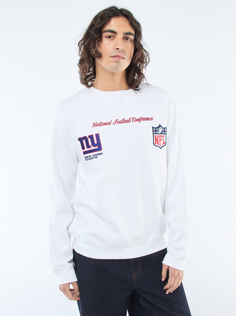 Sudadera de felpa bordada 'NFL' Blanco - Kiabi