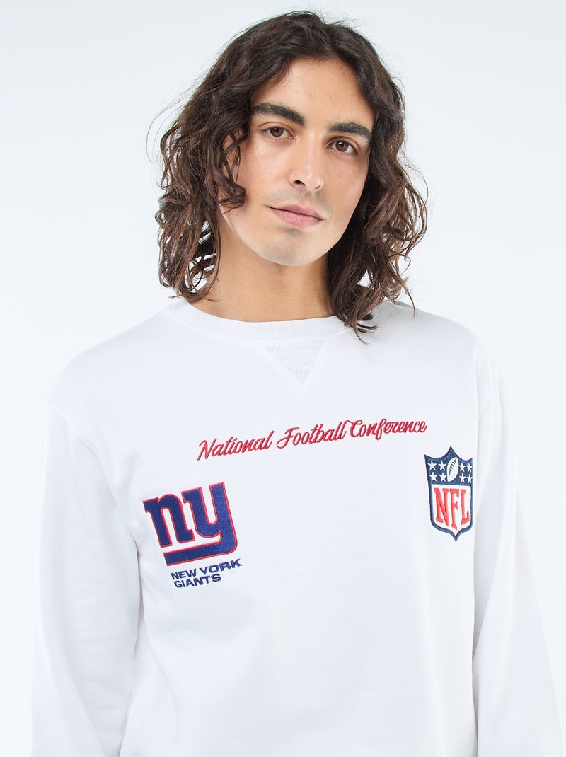 Sudadera de felpa bordada 'NFL' Blanco - Kiabi