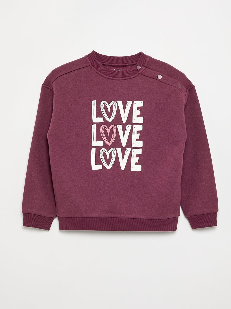 Sudadera de felpa cálida - colección fácil de poner Rojo - Kiabi