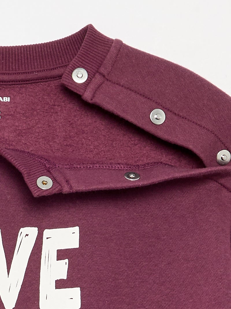Sudadera de felpa cálida - colección fácil de poner Rojo - Kiabi
