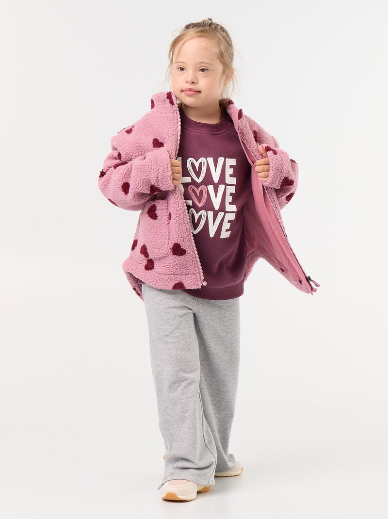Sudadera de felpa cálida - colección fácil de poner Rojo - Kiabi