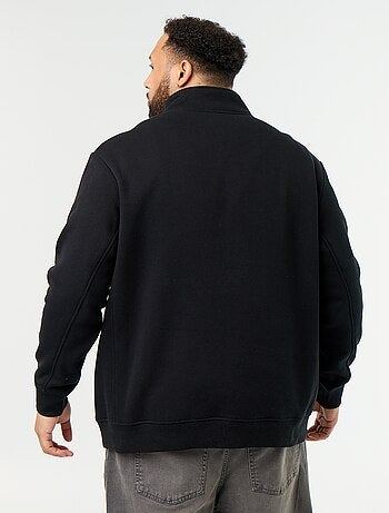 Sudadera de felpa cálida con cuello con cremallera