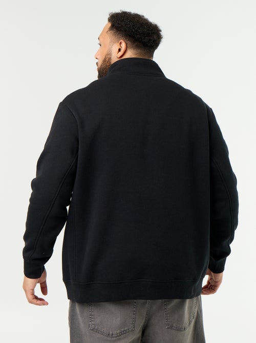 Sudadera de felpa cálida con cuello con cremallera - Kiabi Sudadera de felpa cálida con cuello con cremallera - Kiabi