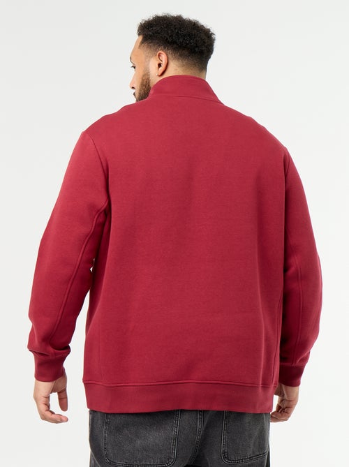Sudadera de felpa cálida con cuello con cremallera - Kiabi Sudadera de felpa cálida con cuello con cremallera - Kiabi