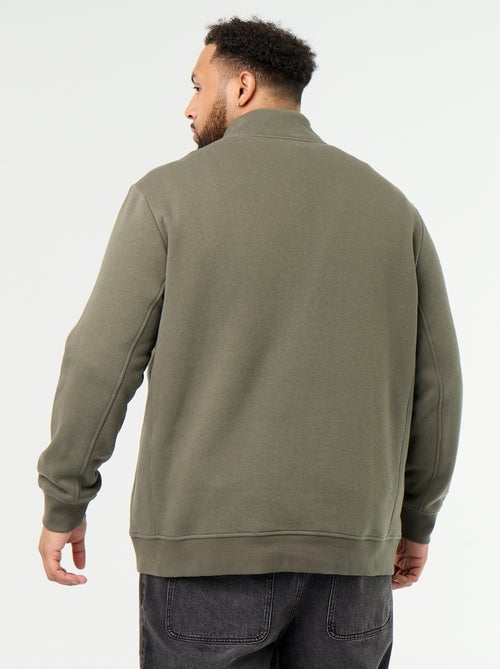 Sudadera de felpa cálida con cuello con cremallera - Kiabi Sudadera de felpa cálida con cuello con cremallera - Kiabi
