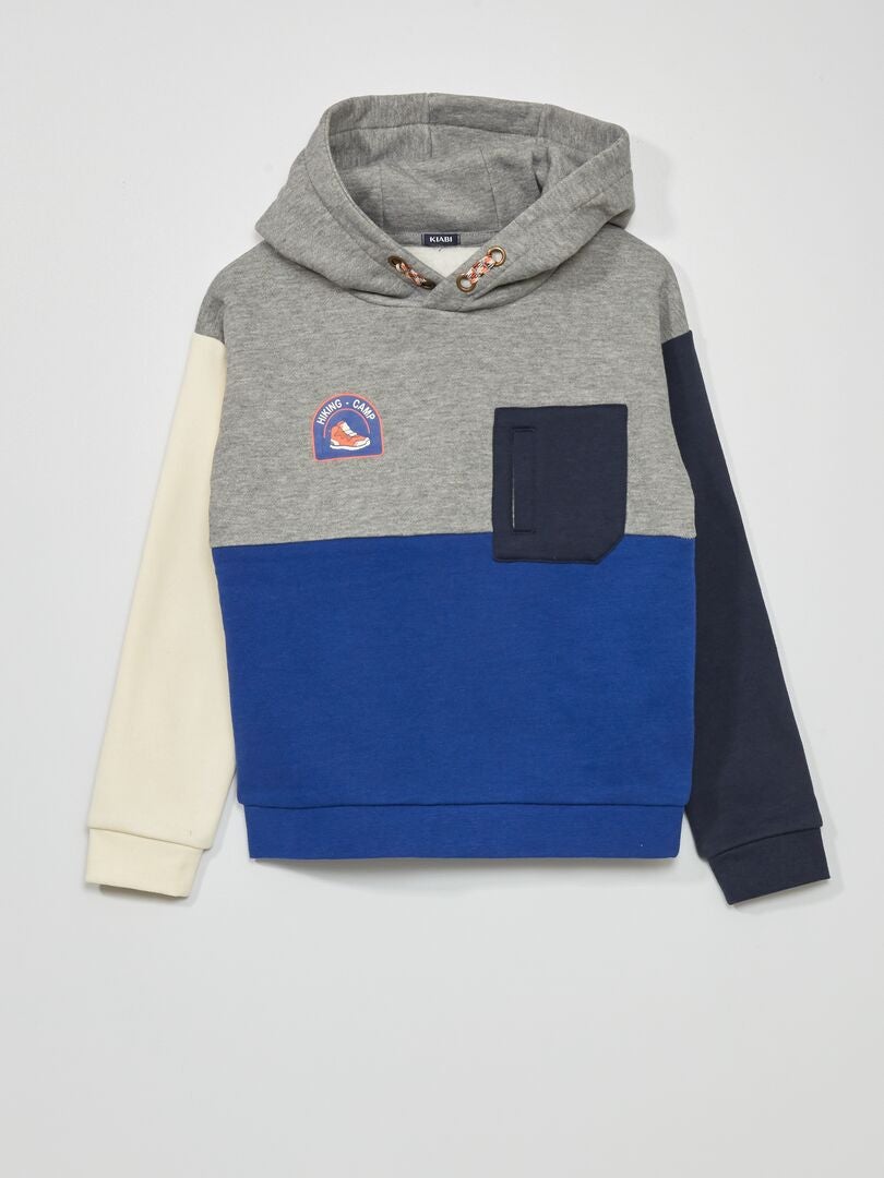 Felpa con colletto in stile polo realizzato in maglia, scollo a V e