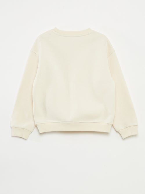 Sudadera de felpa con adorno de strass - Kiabi