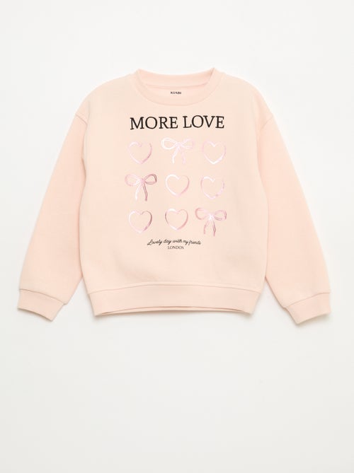 Sudadera de felpa con adorno de strass - Kiabi