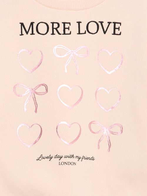 Sudadera de felpa con adorno de strass - Kiabi