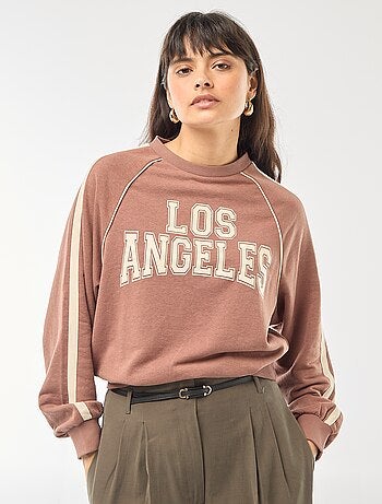 Sudadera de felpa con bandas contrastantes