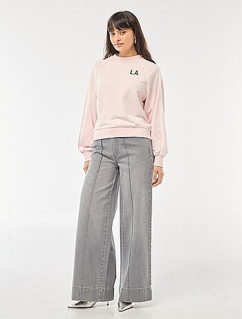 Sudadera de felpa con bandas contrastantes