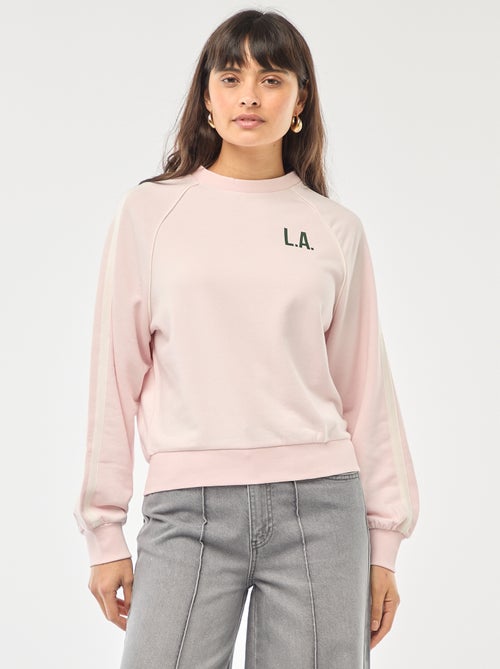 Sudadera de felpa con bandas contrastantes - Kiabi