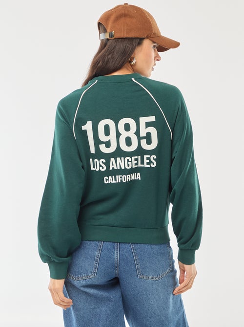 Sudadera de felpa con bandas contrastantes - Kiabi