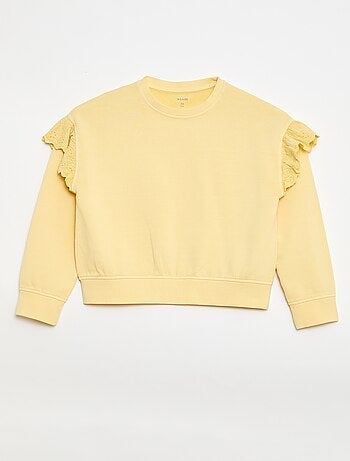 Sudadera de felpa con bordados ingleses