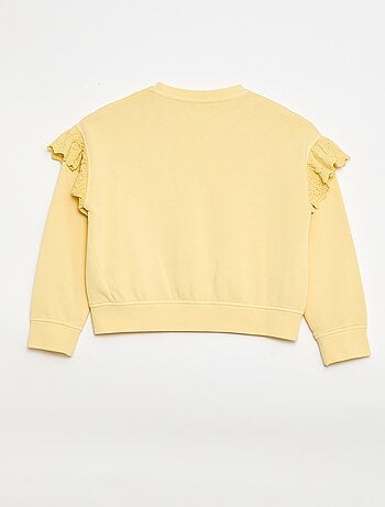 Sudadera de felpa con bordados ingleses