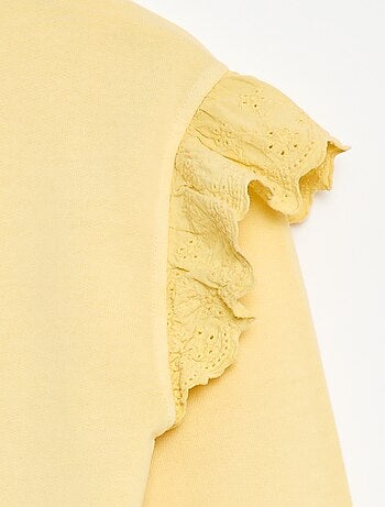 Sudadera de felpa con bordados ingleses