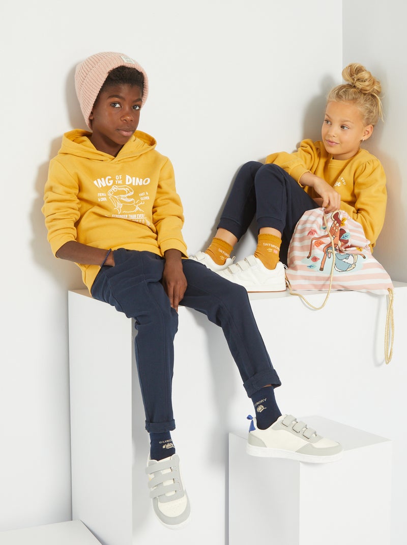 Sudadera de felpa con capucha AMARILLO - Kiabi