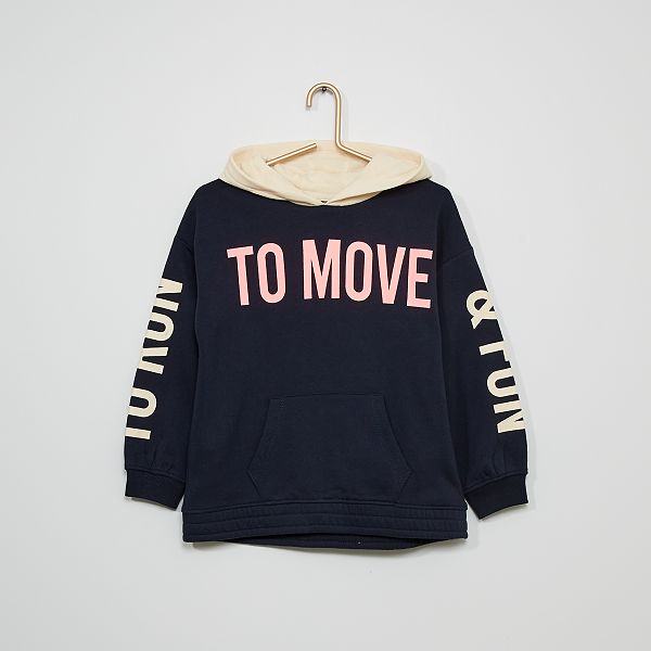 Sudadera de felpa con capucha Niña 3-12 años - AZUL - Kiabi - 10,00€