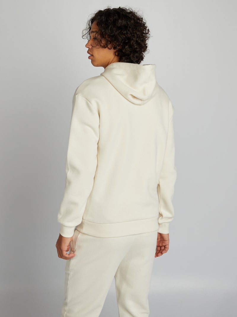 Sudadera de felpa con capucha BLANCO - Kiabi