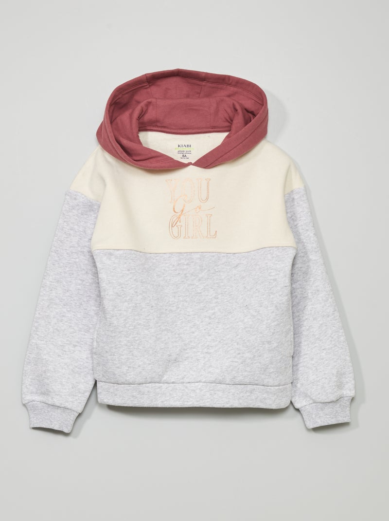 Sudadera de felpa con capucha BLANCO - Kiabi