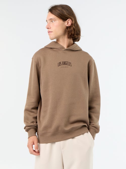 Sudadera de felpa con capucha estampada - Kiabi Sudadera de felpa con capucha estampada - Kiabi